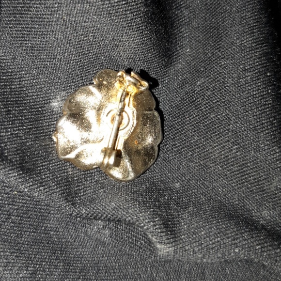 1940's 18k gold brooch with pearl - Picture 2 of 3